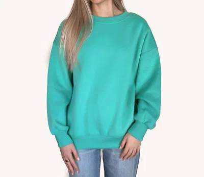 Katydid Hot Mess Just Doing My Best Long Sleeve Tee In Light Sea Green
