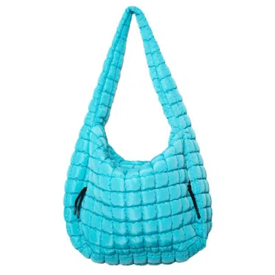 Katydid Oversized Slouchy Quilted Puffer Tote Bag In Blue