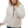 Katydid Quilted Puffer Jacket In Cream In White