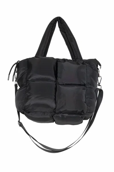 Katydid Quilted Tote Purse In Black