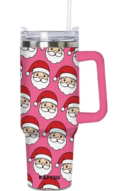 Katydid Santa Claus Tumbler In Pink