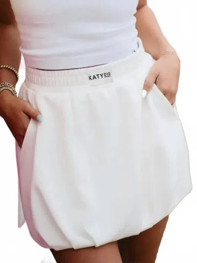 Katydid Scuba Bubble Skirt In White