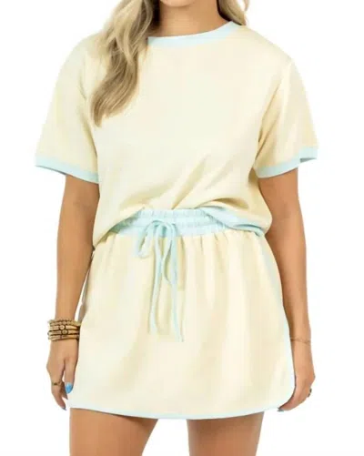 Katydid Scuba Skirt Set In Yellow/ Blue In Multi