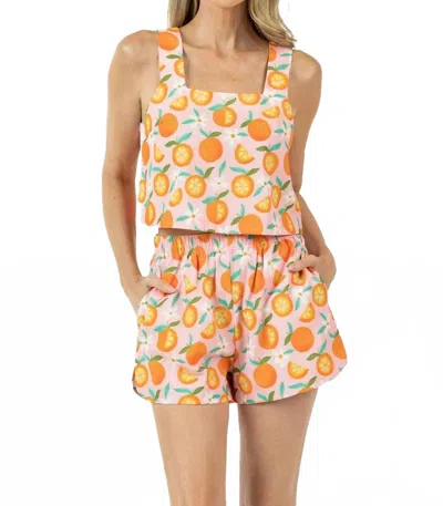 Katydid Sweet Orange Loungewear Set In Light Pink