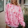 Katydid Western Cowgirl Sweatshirt In Pink
