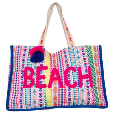 Katydid Women's Beach Tasseled Oversized Tote Bag In Multicolored