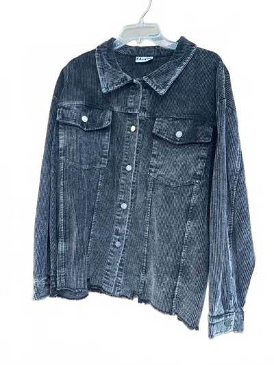 Katydid Women's Button Down Shacket In Black