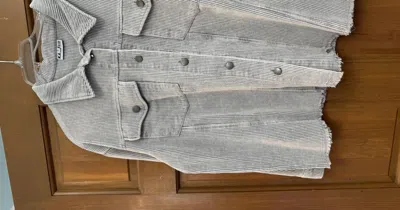 Katydid Women's Button Down Shacket In Gray In Grey
