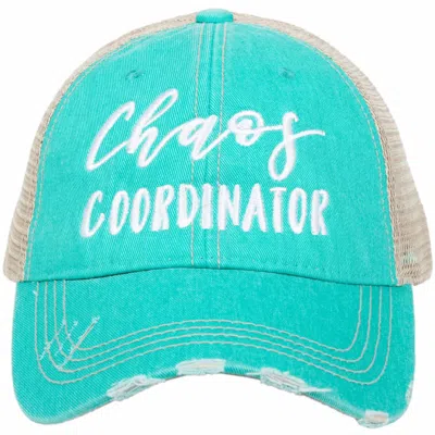 Katydid Women's Chaos Coordinator Trucker Hat In Teal In Blue