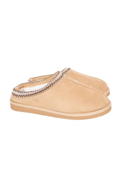 Katydid Women's Embroidered Slip On Shoes In Sand In Gold