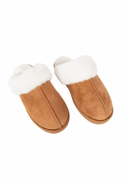Katydid Women's Faux Fur Slippers In Chestnut In Brown