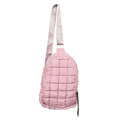Katydid Women's Quilted Puffer Sling Bag In Mauve Boho In Multi