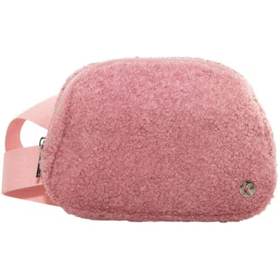 Katydid Women's Sherpa Belt Bum Bag Sling Bag In Mauve In Multi