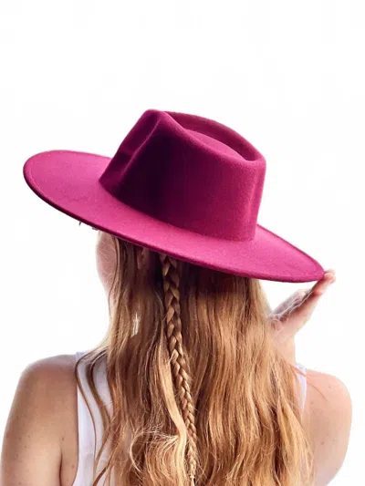 Katydid Women's Wide Brim Hats In Berry In Transparent