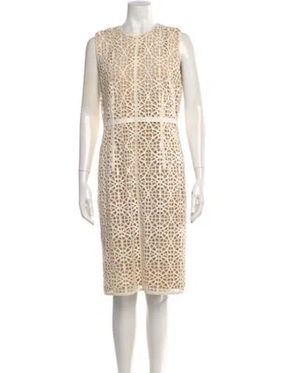 Pre-owned Kaufmanfranco Animal Print Knee-length Dress In Neutral