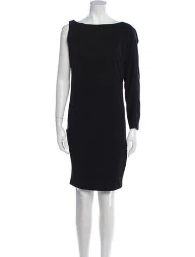 Pre-owned Kaufmanfranco Bateau Neckline Mini Dress In Black