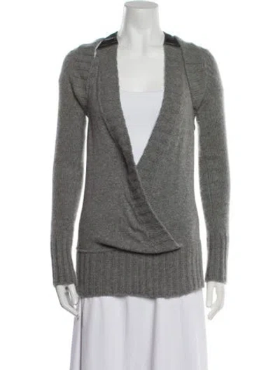 Pre-owned Kaufmanfranco Cashmere Cutout Accent Set In Gray