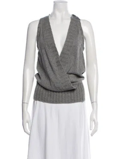 Pre-owned Kaufmanfranco Cashmere V-neck Sweater In Black