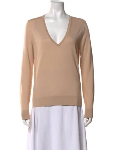 Pre-owned Kaufmanfranco Cashmere V-neck Sweater In Neutrals