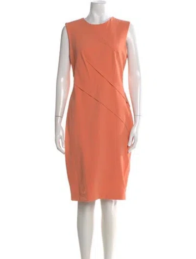 Pre-owned Kaufmanfranco Crew Neck Knee-length Dress In Orange