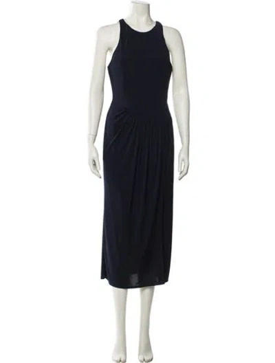 Pre-owned Kaufmanfranco Crew Neck Long Dress In Blue