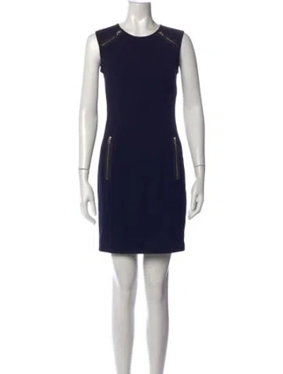 Pre-owned Kaufmanfranco Crew Neck Mini Dress In Black/blue
