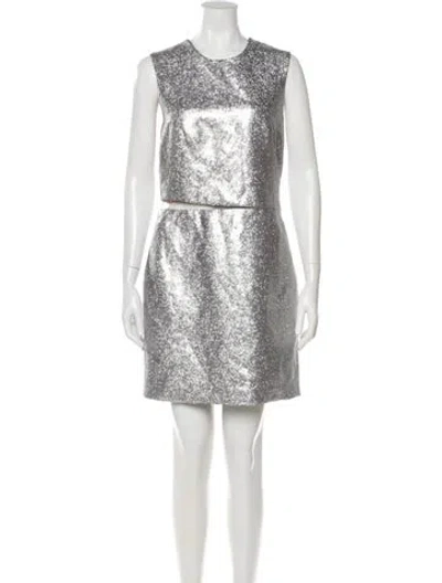 Pre-owned Kaufmanfranco Crew Neck Mini Dress In Gray