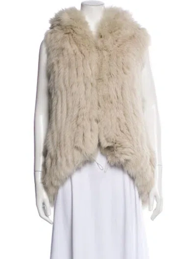 Pre-owned Kaufmanfranco Fox Fur Jacket In Neutral