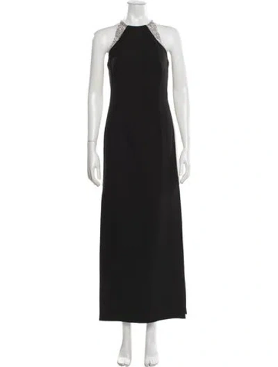 Pre-owned Kaufmanfranco Halterneck Long Dress In Gray