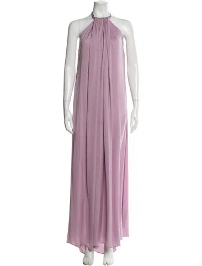 Pre-owned Kaufmanfranco Halterneck Long Dress In Purple
