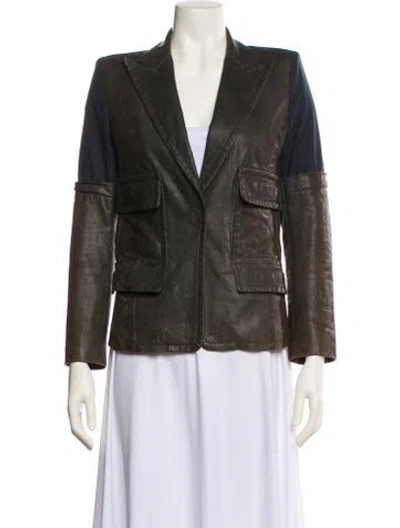 Pre-owned Kaufmanfranco Lambskin Blazer In Black