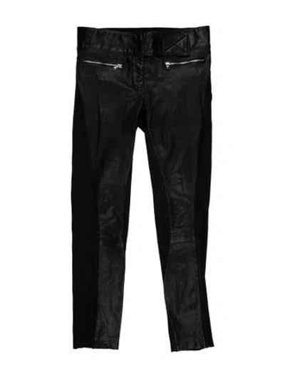 Pre-owned Kaufmanfranco Lambskin Skinny Leg Pants In Black