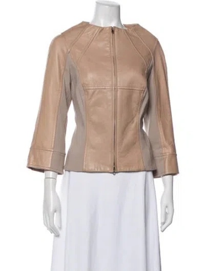 Pre-owned Kaufmanfranco Leather Biker Jacket In Neutrals