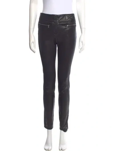 Pre-owned Kaufmanfranco Leather Skinny Leg Pants In Black