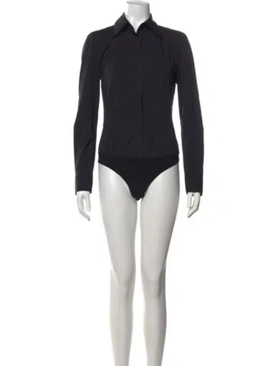 Pre-owned Kaufmanfranco Long Sleeve Bodysuit In Black