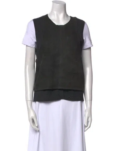 Pre-owned Kaufmanfranco Merino Wool Crew Neck Top In Gray