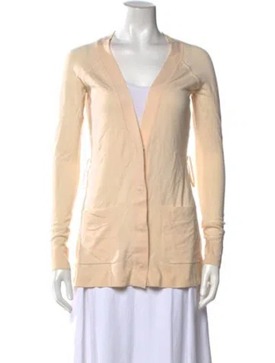 Pre-owned Kaufmanfranco Merino Wool V-neck Sweater In Neutral