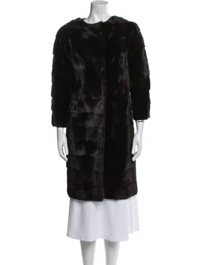 Pre-owned Kaufmanfranco Mink Fur Coat In Black