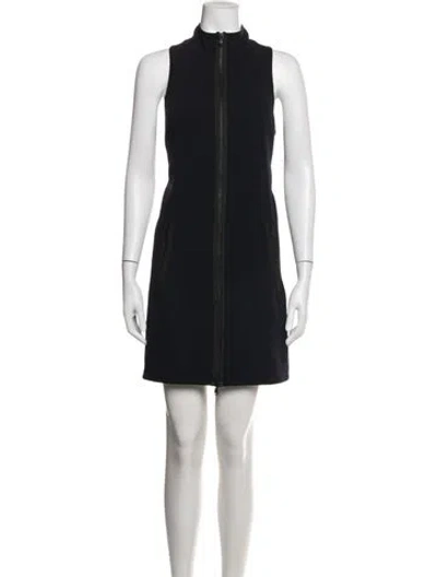 Pre-owned Kaufmanfranco Mock Neck Mini Dress In Blue