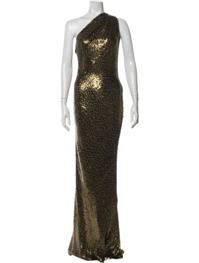 Pre-owned Kaufmanfranco One-shoulder Long Dress In Green