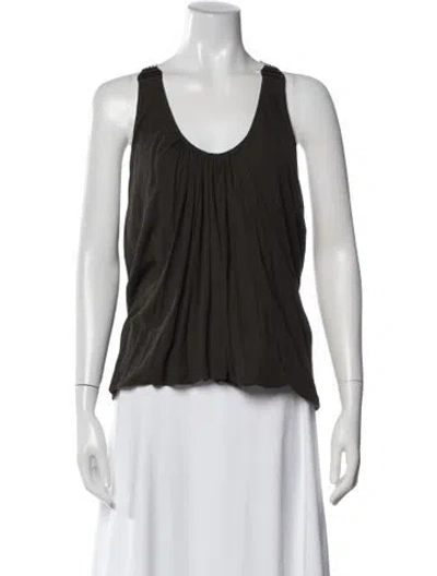 Pre-owned Kaufmanfranco Scoop Neck Sleeveless Top In Green