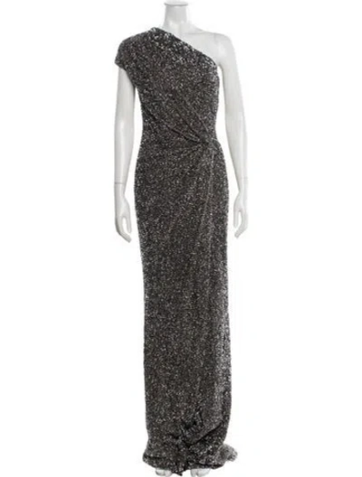Pre-owned Kaufmanfranco Sequin Long Dress In Gray