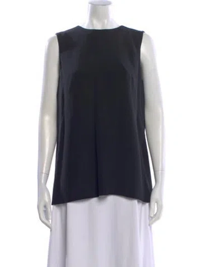 Pre-owned Kaufmanfranco Silk Crew Neck Top In Black