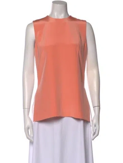 Pre-owned Kaufmanfranco Silk Crew Neck Top In Orange