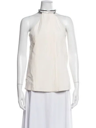 Pre-owned Kaufmanfranco Silk Halterneck Top In Neutrals