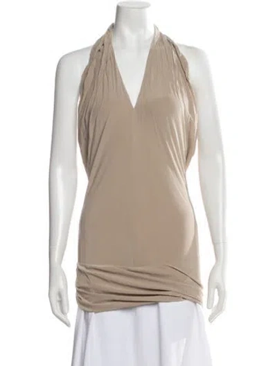 Pre-owned Kaufmanfranco Silk Halterneck Top In Neutrals