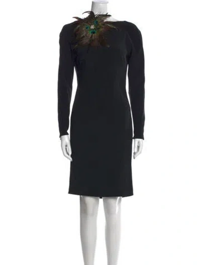 Pre-owned Kaufmanfranco Silk Knee-length Dress In Black