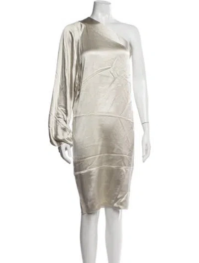 Pre-owned Kaufmanfranco Silk Knee-length Dress In Neutrals