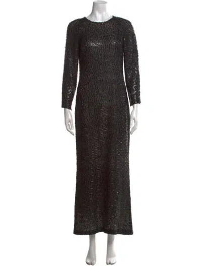 Pre-owned Kaufmanfranco Silk Long Dress In Black