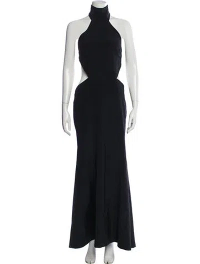 Pre-owned Kaufmanfranco Silk Long Dress In Black